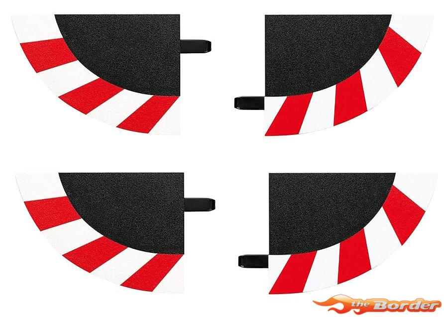 Carrera Eindstukken voor Randstreep/Slipstrook Bocht 1/30º (2 Links + 2 Rechts) 20598