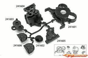 CrossRC 1/6 Gearbox Housing Plastic Part (1 Set) 97401445