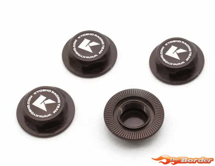 Kyosho Inferno 1/8 Serrated Closes Wheel Nut (4) Gun Metal IFW649GM