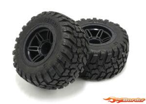 Kyosho 1/10 Fazer Rage Tires and Black Wheels (2) FATH501BK