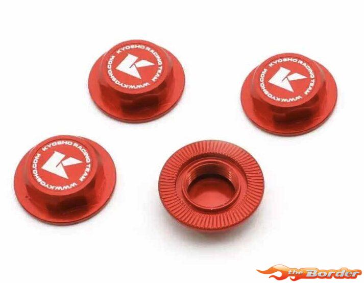 Kyosho Inferno 1/8 Serrated Closes Wheel Nut (4) Red IFW649R