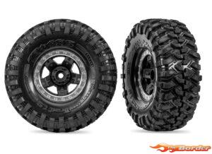 Traxxas 1.9" Black TRX-4 Wheels w/ Canyon Trail Tires (2) 11070-STBLK
