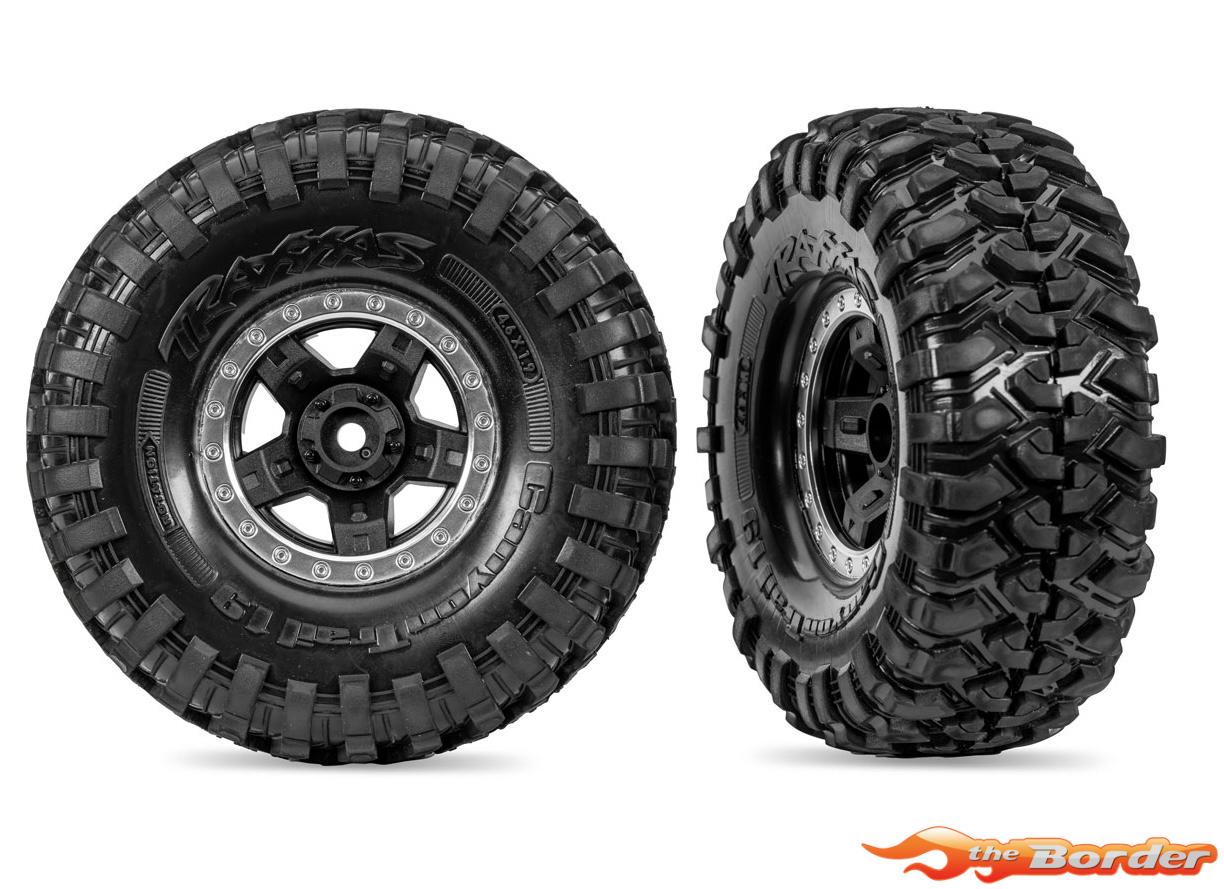 Traxxas 1.9" Black TRX-4 Wheels w/ Canyon Trail Tires (2) 11070-STBLK