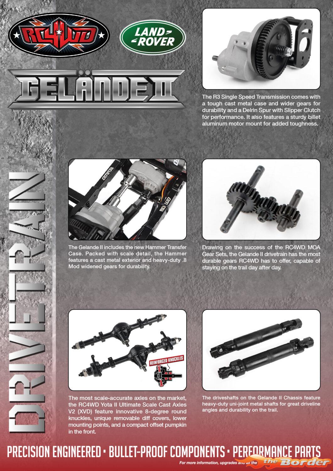 RC4WD Gelande II RTR w/Land Rover Defender D90 Hard Bodyset Grey RC4RTR0065 - Afbeelding 10