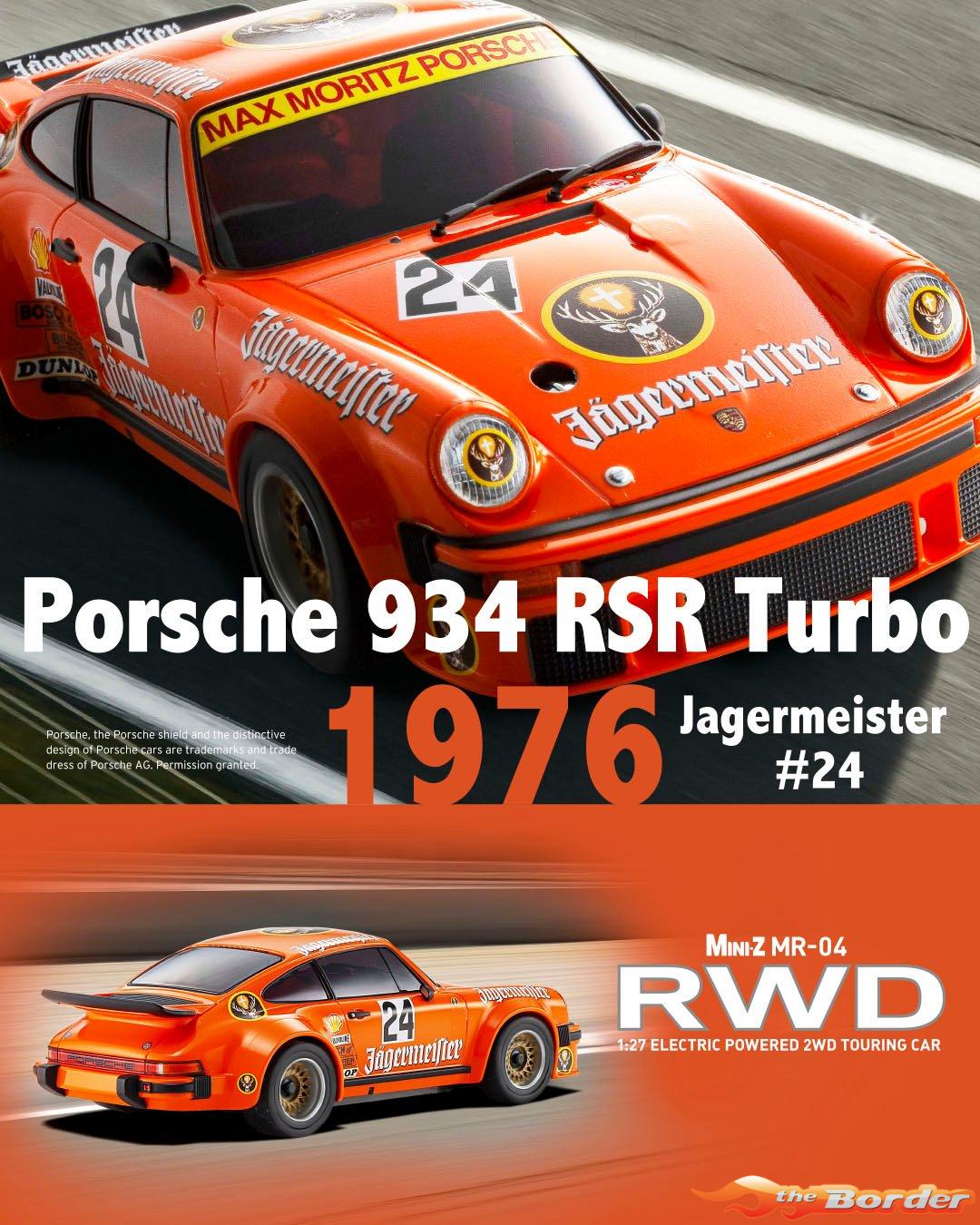 Kyosho Mini-Z MR04 RWD Porsche 934 RSR JÄGERMEISTER #2 32368EM