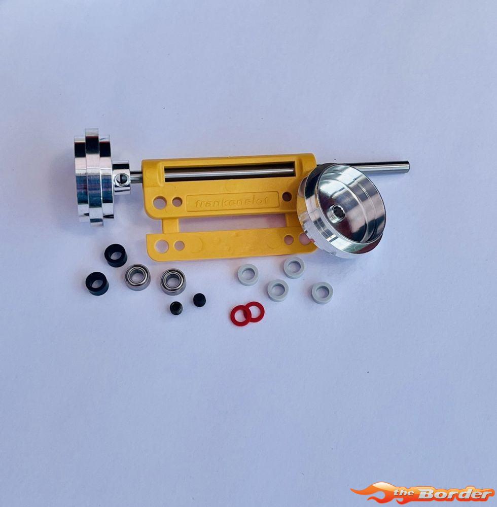 FrankenSlot Front Axle Kit with Wheel Porsche 997 Audi R8 LMS 88977X - Afbeelding 2