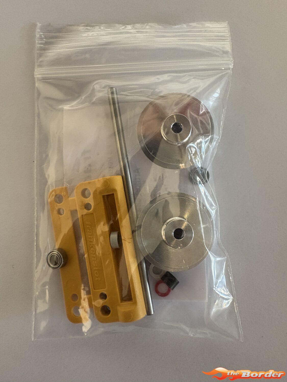 FrankenSlot Front Axle Kit with Wheel Porsche 997 Audi R8 LMS 88977X - Afbeelding 4