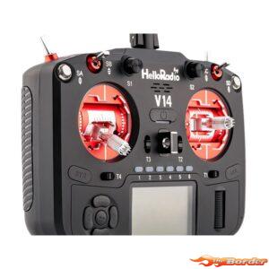 HelloRadio V14 MAX OLED 2.4GHz ELRS LBT Radio (Multimode - M2) - Black/Red HR1065
