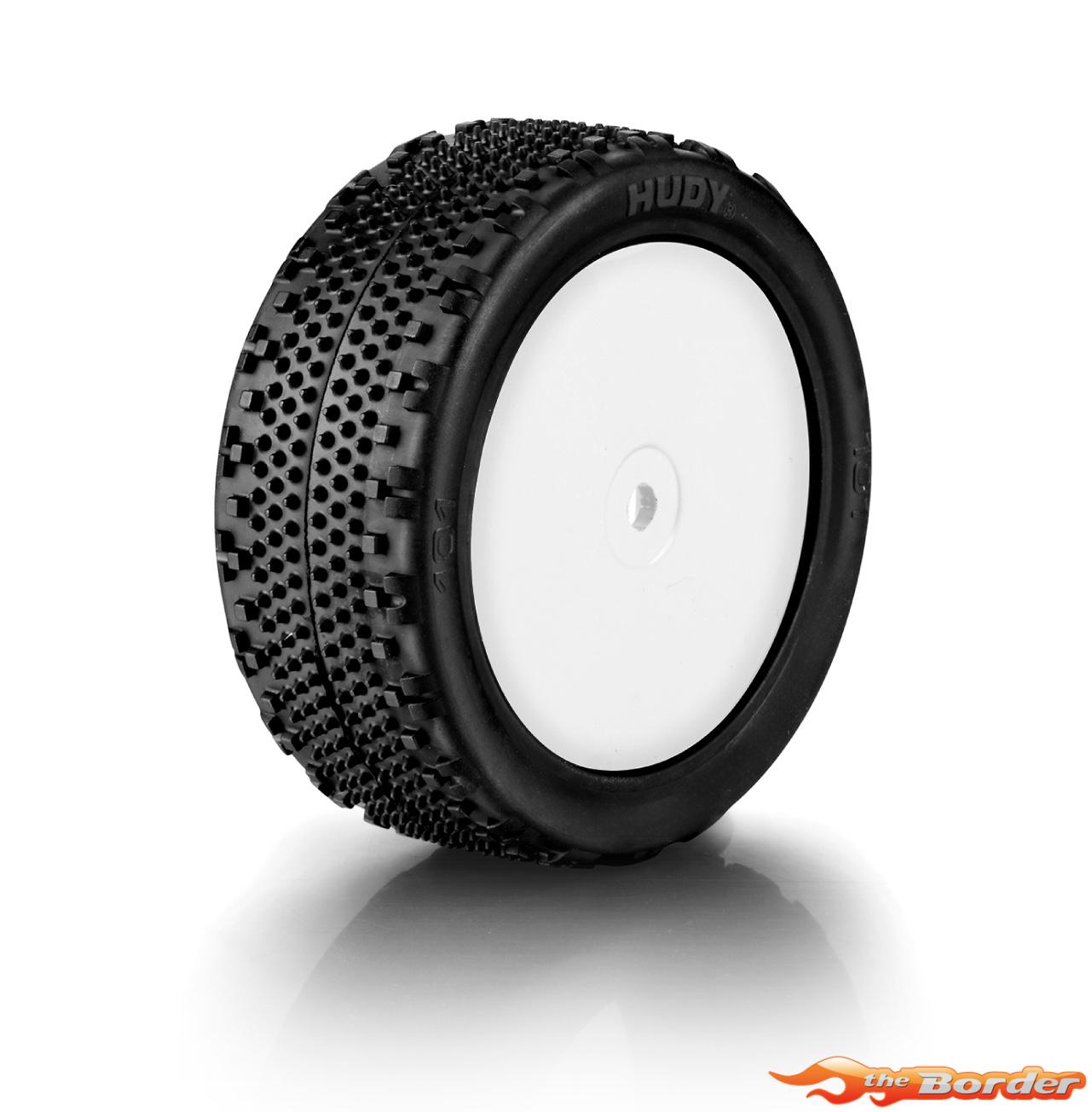Hudy 1/10 Off-Road Pre-Glued Tire 4WD Front Carpet (2) 854101