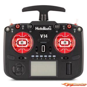 HelloRadio V14 MAX OLED 2.4GHz ELRS LBT Radio (Multimode - M2) - Black/Red HR1065