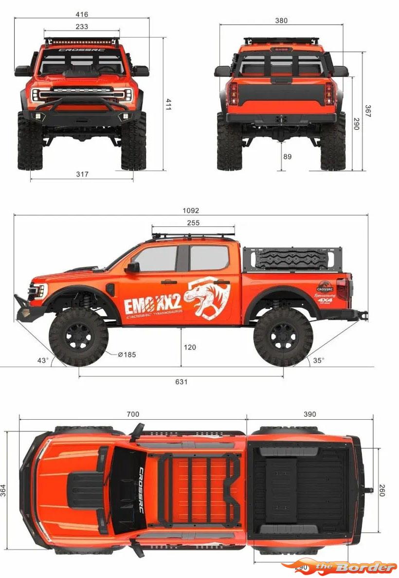 CrossRC Emo XX2 1/5 RTR Brushless Crawling Kit (Orange) 90100260 - Afbeelding 31