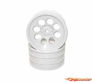 Kyosho Optima Mid Front Wheels 8 Holes 50mm (2) White OTH249W