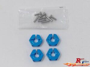 Tamiya 12mm Hex Wheel Hubs Blue Alu (4pcs) 5.5mm Wide 800723