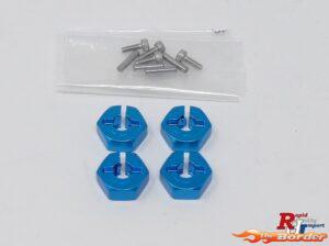 Tamiya 12mm Hex Wheel Hubs Blue Alu (4pcs) 5.5mm Wide 800723