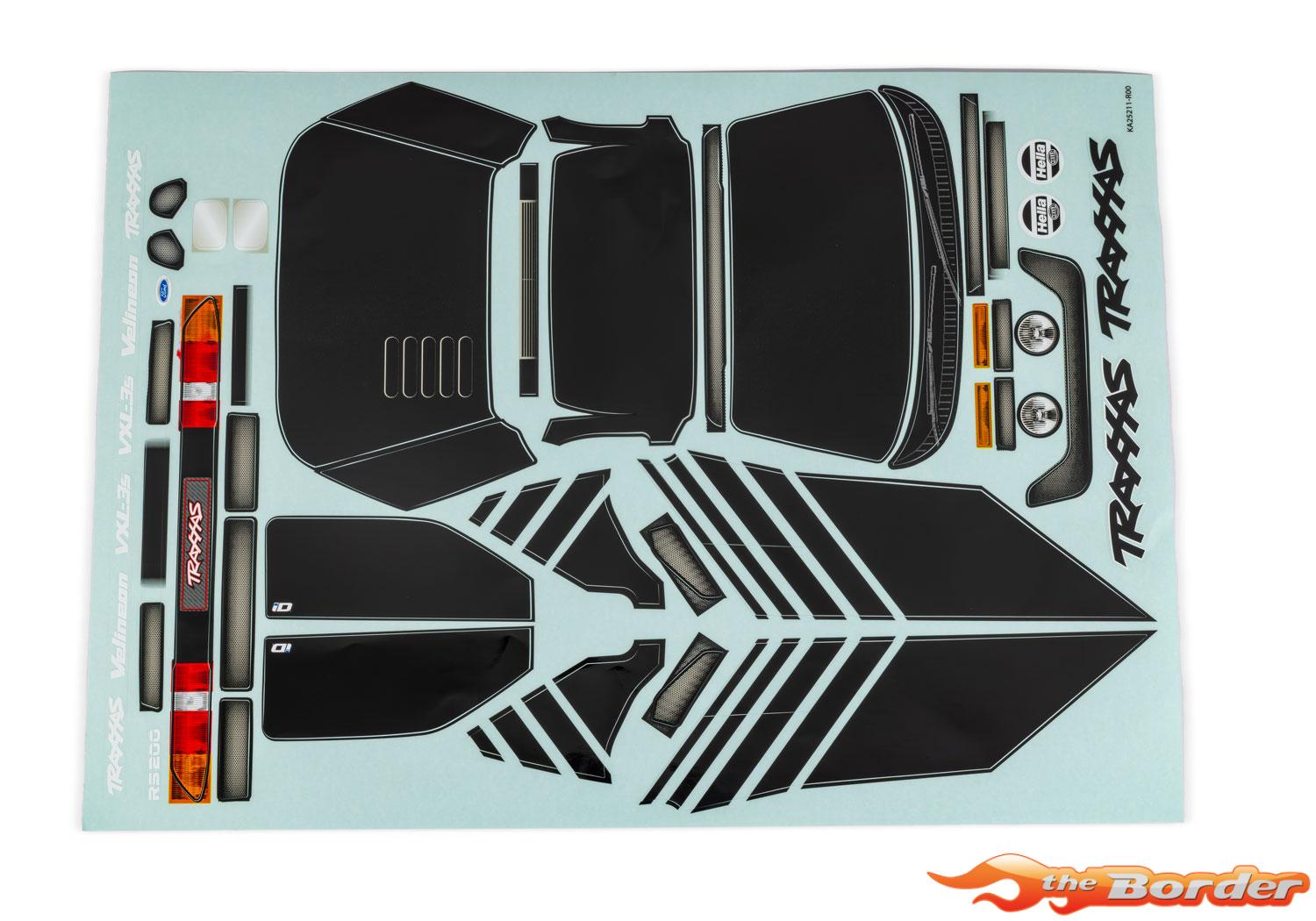 Traxxas Mini Rally VXL Ford RS200 Black Decal Sheet 10816-BLK