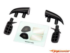 Traxxas Side Mirrors & Roof Intakes Black (Ford RS200) 10818-BLK