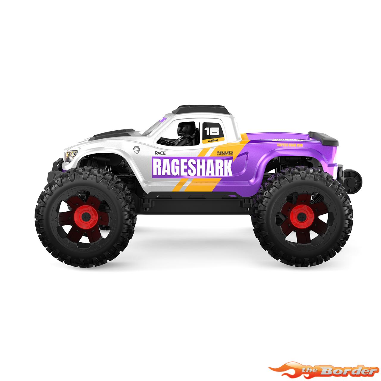 UDI-RC Monster Truck Brushed 1/16 RC Auto (met accu & lader) Paars - Afbeelding 4