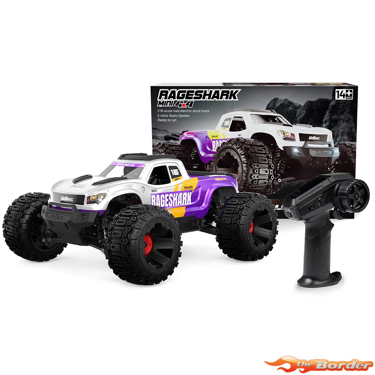 UDI-RC Monster Truck Brushed 1/16 RC Auto (met accu & lader) Paars