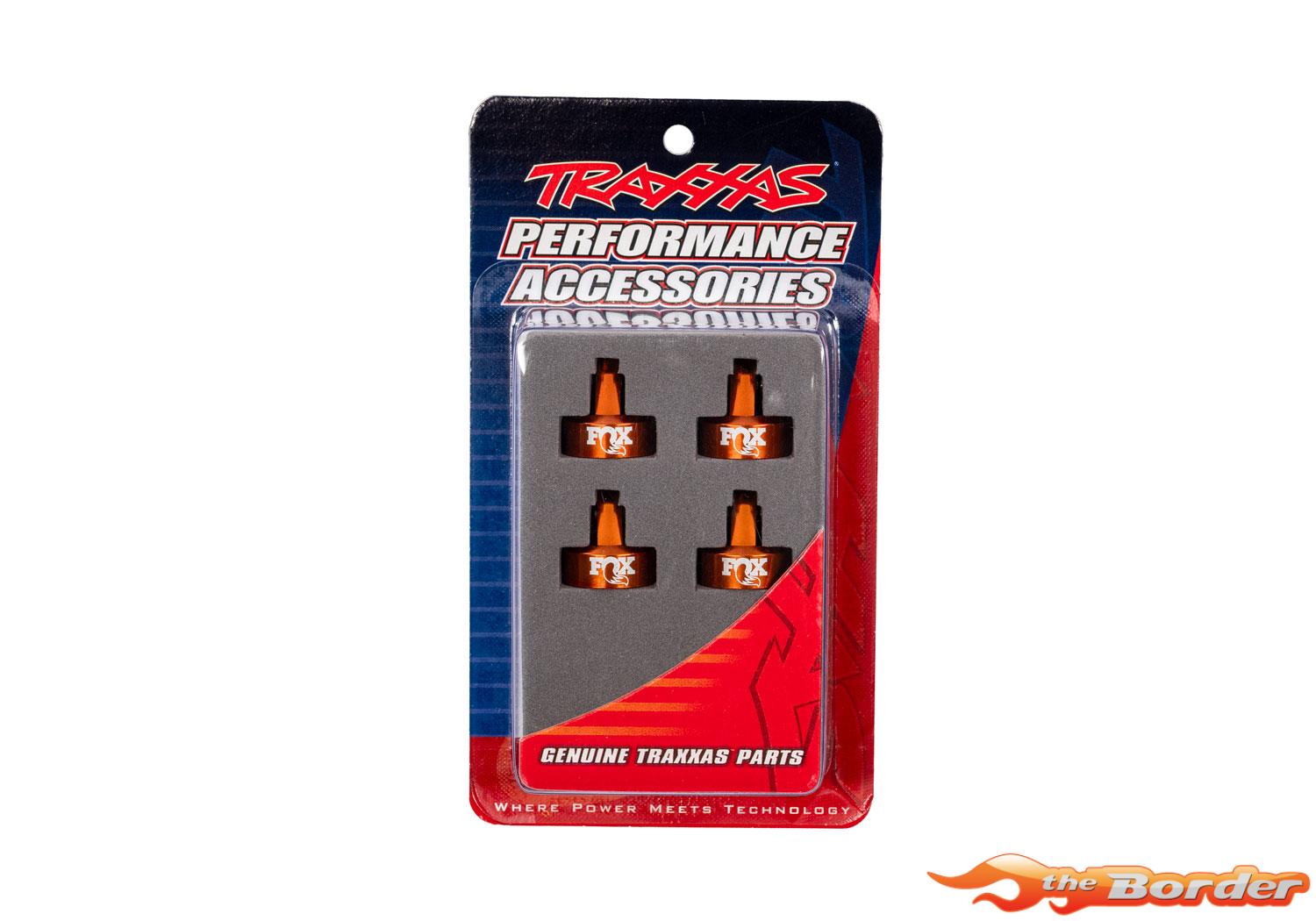 Traxxas Fox Orange Aluminum GTR Short Caps (4) 8465 - Afbeelding 4