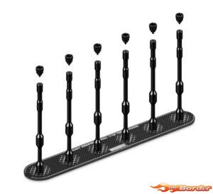 Hudy Carbon Tire Stand 6x + Hard Case (for 1/12) 105035
