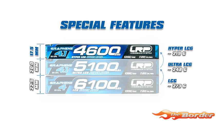 LRP HV Hyper LCG Stock Spec Graphene-4.1 4600mAh Hardcase Battery 7.6V LiPo 130C/65C 432283 - Afbeelding 4