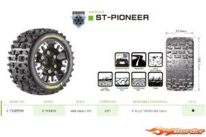 LouiseRC ST-Pioneer Tire set for Mini Maxx / Mini XRT (12mm Hex 0" & 1/2" Offset) (2) LR-T3389SM