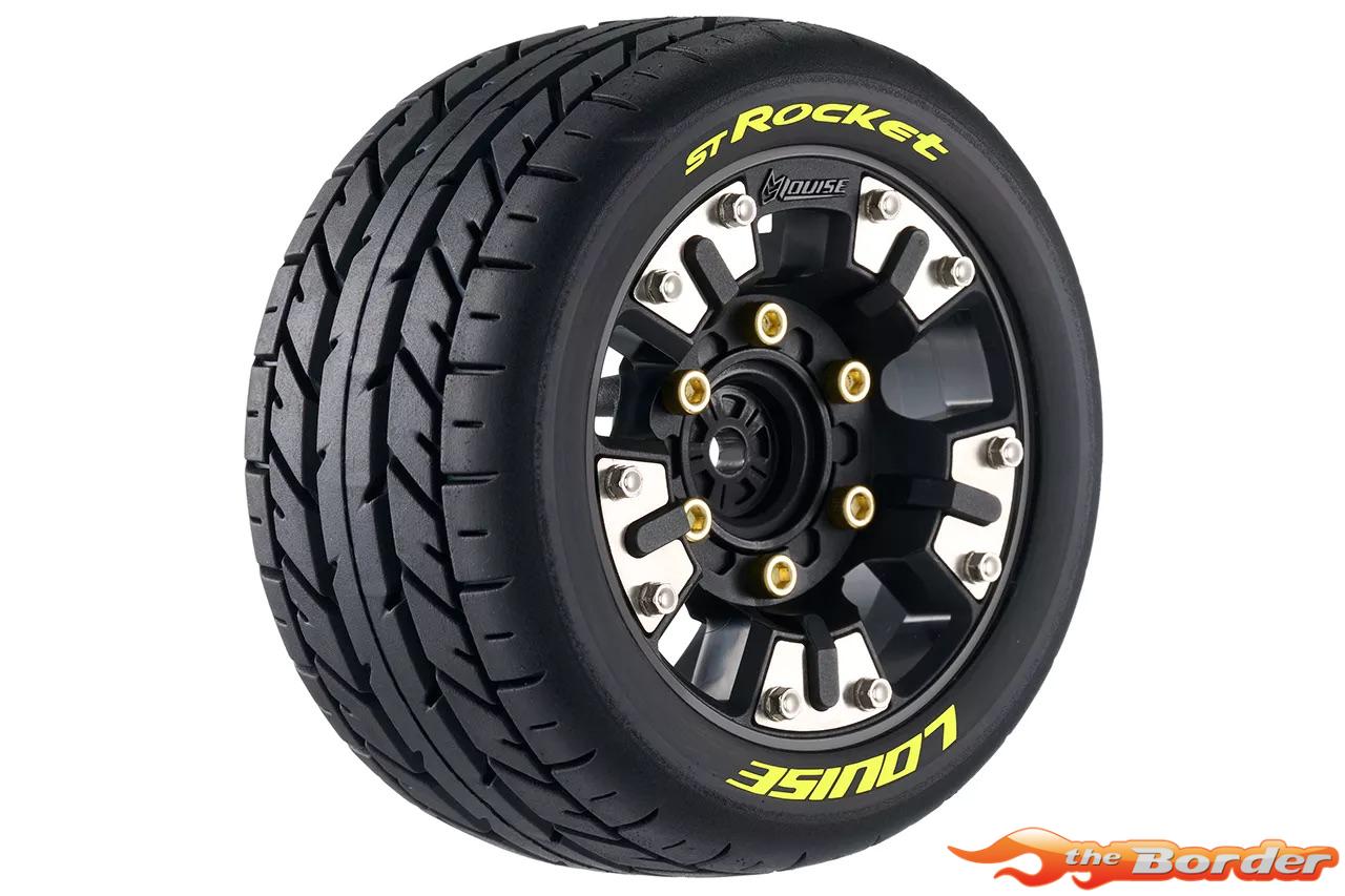 LouiseRC ST-Rocket Tire set for Mini Maxx / Mini XRT (12mm Hex 0" & 1/2" Offset) (2) LR-T3387SM - Afbeelding 3