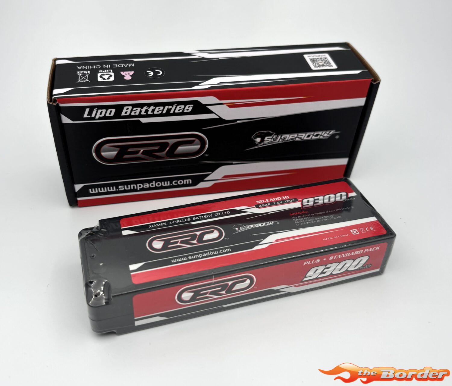 Sunpadow ERC Plus LiPo 9300mAh 2S 7.6V 5mm 120C SUN9300HC - Afbeelding 4