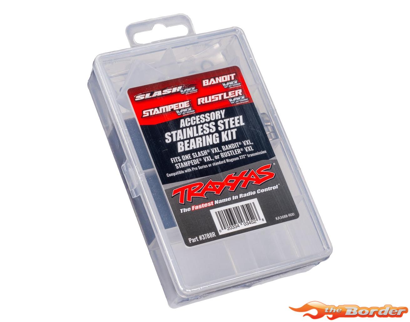 Traxxas Ball bearing kit, stainless steel, Slash VXL/Bandit VXL/Stampede VXL/Rustler VXL with 272R Transmission (complete) 3788R