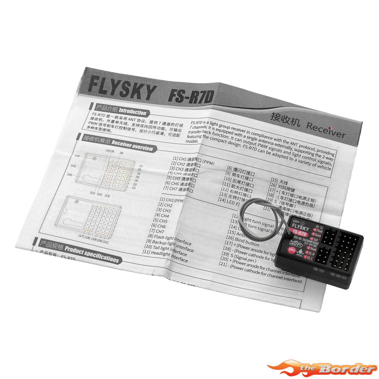 FlySky R7D ANT Receiver 7Ch. with LED Switch FS026 - Afbeelding 2