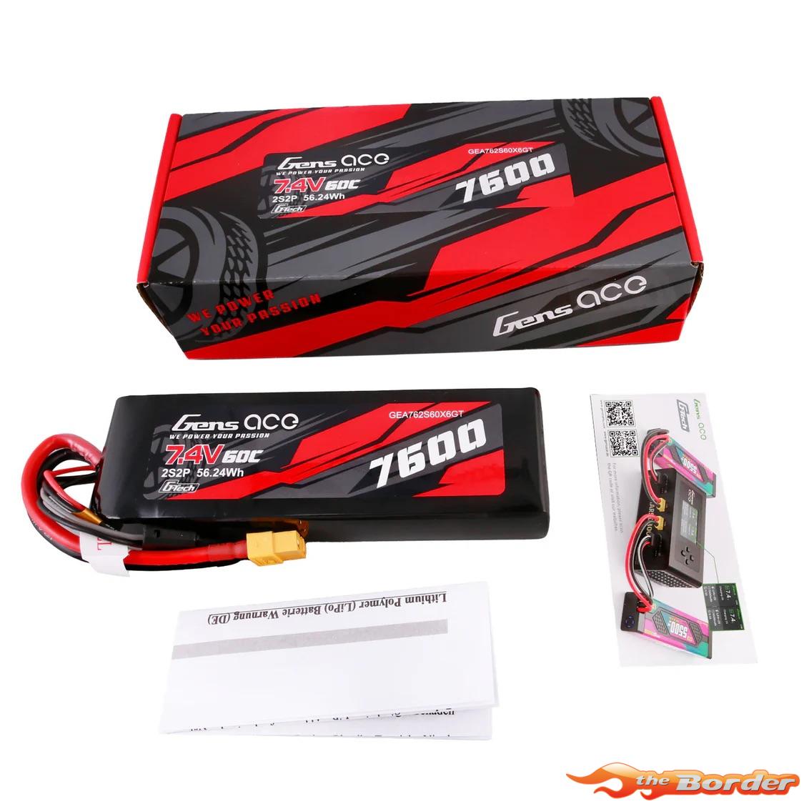 GensAce G-Tech 7600mAh 7.4V 2S 60C LiPo Battery XT60 GEA762S60X6GT - Afbeelding 7