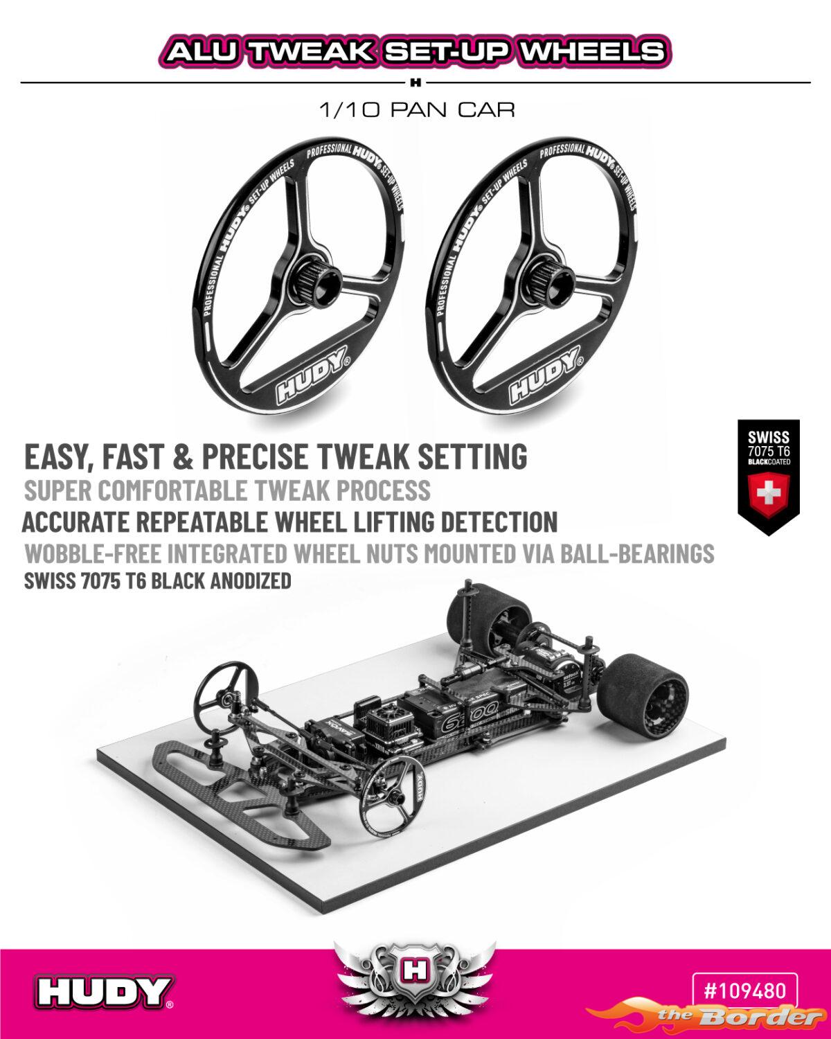 Hudy Alu Tweak Set-Up Wheel for 1/10 Pan Car (2) 109480 - Afbeelding 5