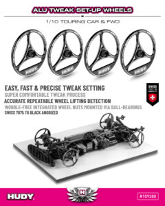 Hudy Alu Tweak Set-Up Wheel for 1/10 Touring Car & FWD (4) 109380