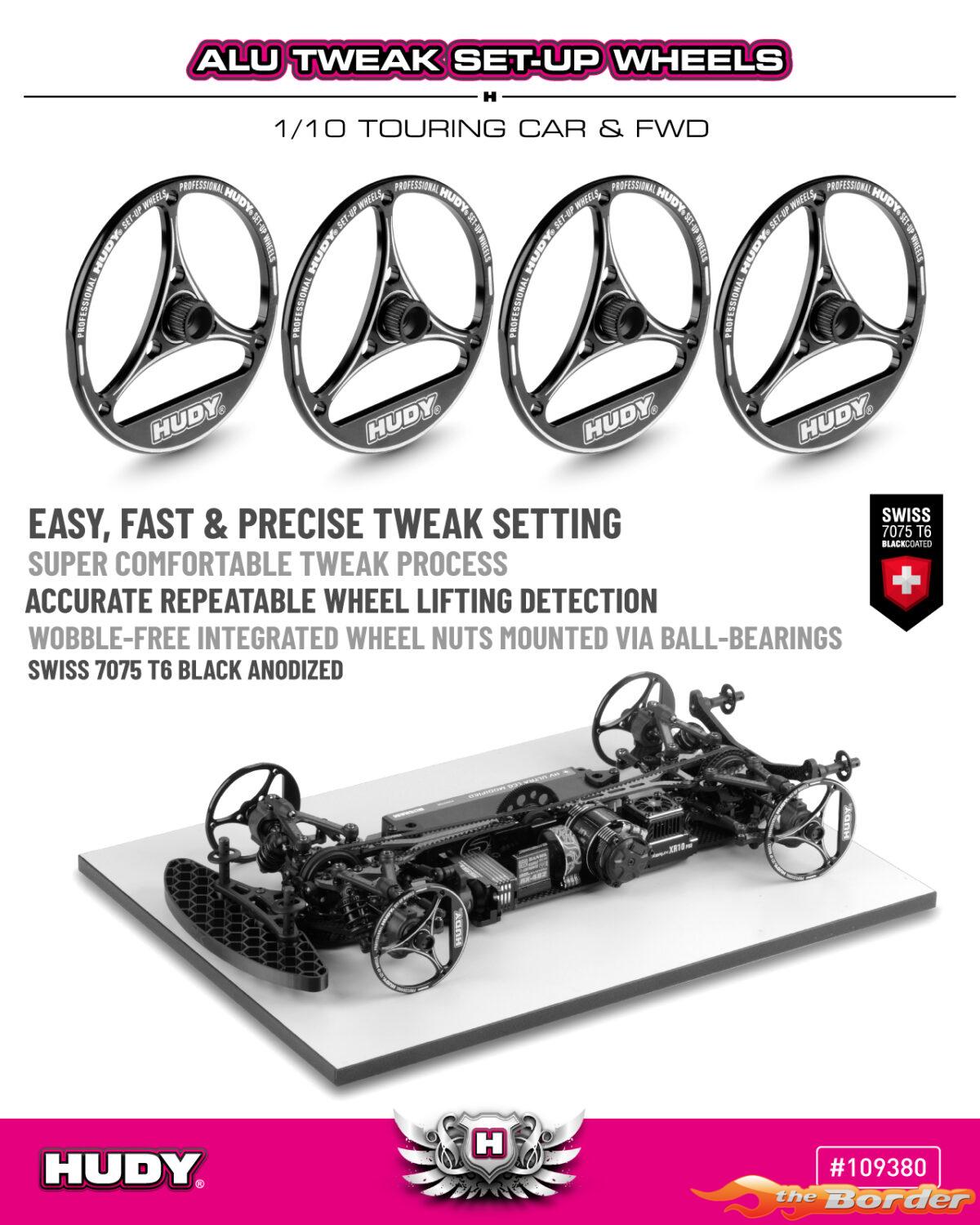 Hudy Alu Tweak Set-Up Wheel for 1/10 Touring Car & FWD (4) 109380