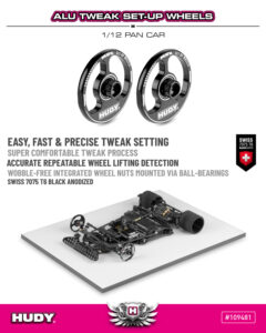 Hudy Alu Tweak Set-Up Wheel for 1/12 Pan Car 109481
