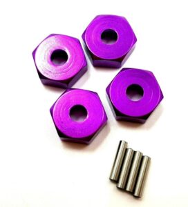 BRP 12mm Hex Wheel Hubs Purple Alu (4pcs) 5mm Wide BRP1655PU