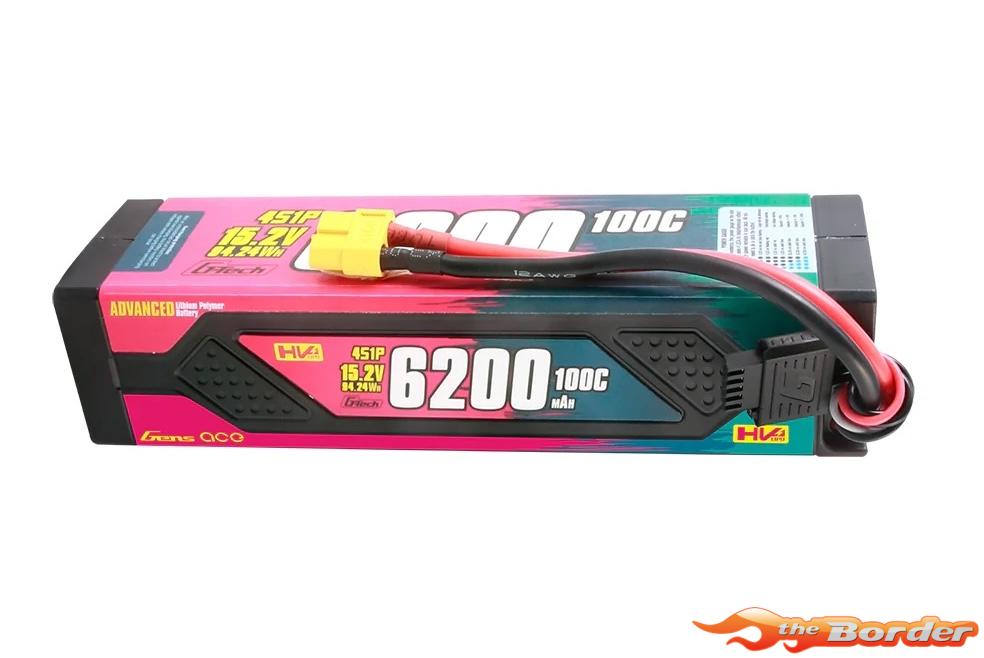 GensAce G-Tech Advanced 6200mAh 15.2V 100C Hardcase LiPo Battery GEA624S10X9GT - Afbeelding 4