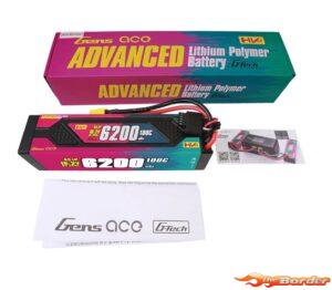 GensAce G-Tech Advanced 6200mAh 15.2V 100C Hardcase LiPo Battery GEA624S10X9GT