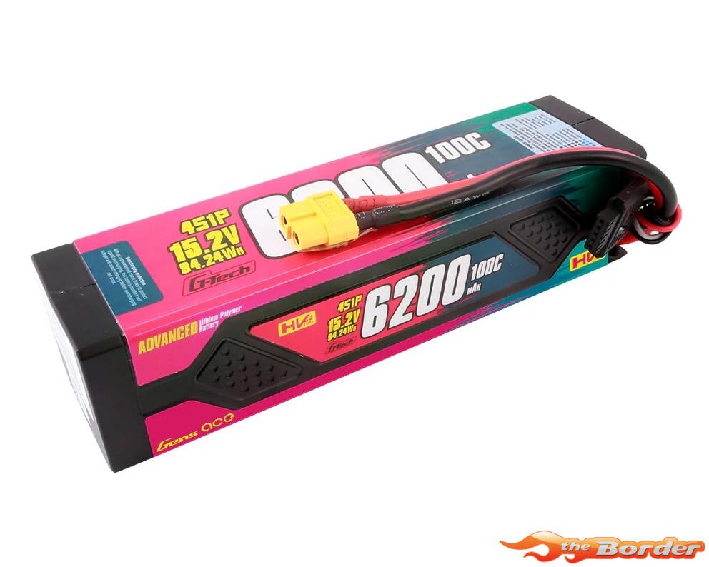 GensAce G-Tech Advanced 6200mAh 15.2V 100C Hardcase LiPo Battery GEA624S10X9GT - Afbeelding 3