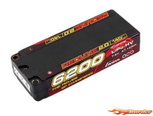 GensAce RedLine 2.0 6200mAh 7.6V 140C Hardcase Shorty LiPo Battery GEA62002S14M5
