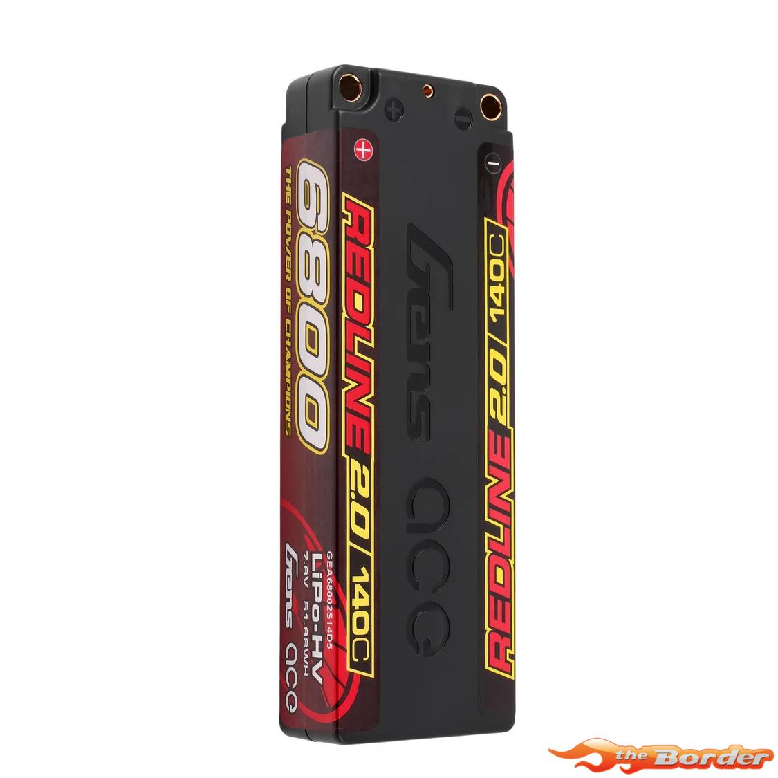 GensAce RedLine 2.0 6800mAh 7.6V 140C Hardcase LiPo Battery GEA68002S14D5 - Afbeelding 6