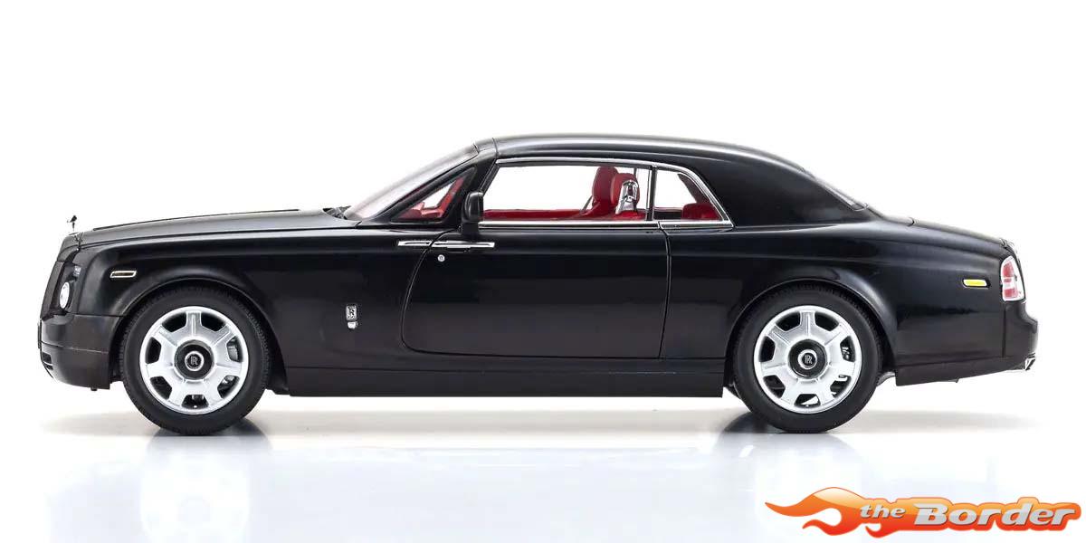 Kyosho 1/18 Rolls-Royce Phantom Coupé 2008 Diamond Black KS08862DBK - Afbeelding 4