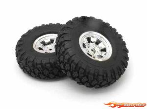 Kyosho Chrome Spoke Wheels Complete (2) - KC10 Series CLTH002SC-40