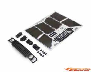 Kyosho Toyota Land-Cruiser 60 Body Type 1 Black Grille Set - KC10 Series CLB001-01BK
