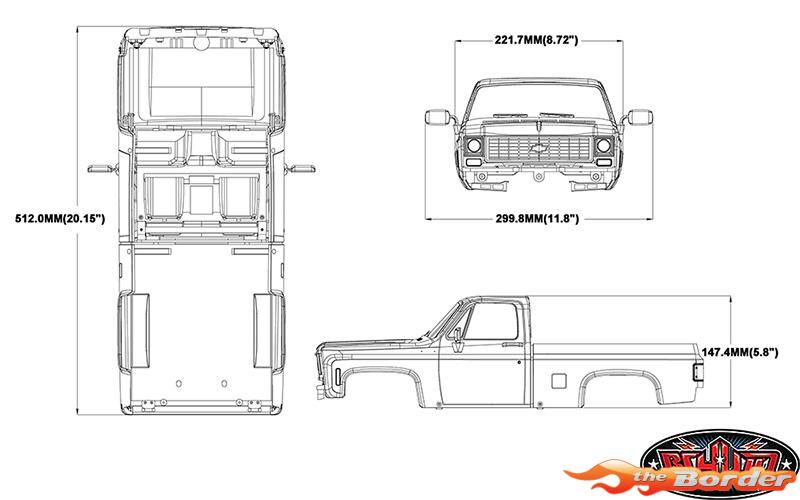 RC4WD Chevrolet K10 Scottsdale Hard Body Complete Set RC4ZB0258 - Afbeelding 10