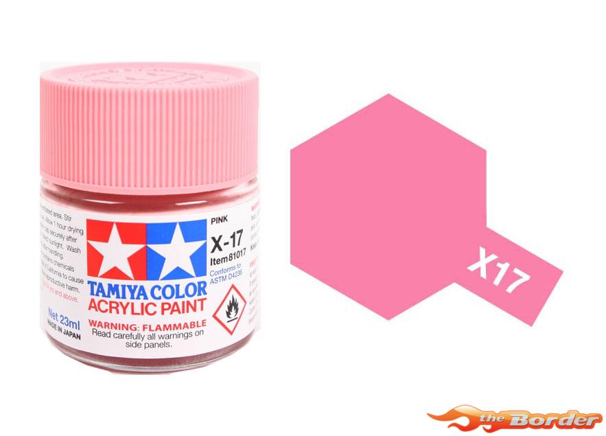 Tamiya Acrylic X-17 Pink Gloss - 23ml Bottle 81017