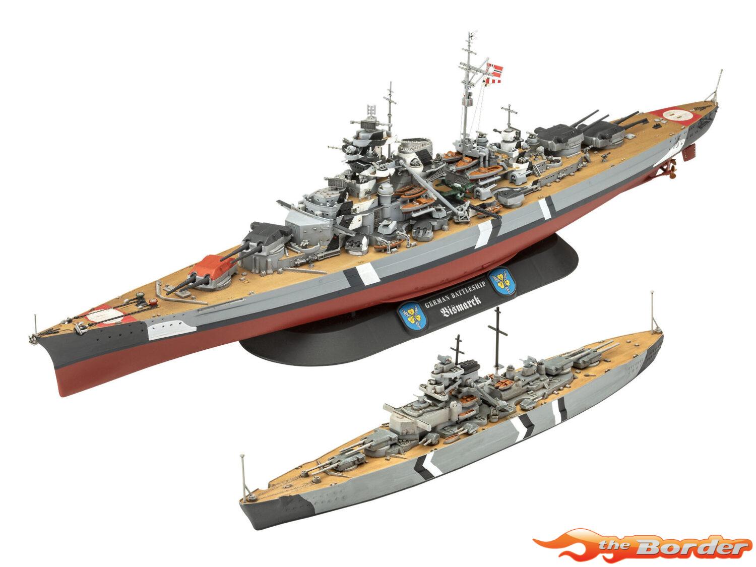 Revell Gift Set The Legendary Bismarck Plastic Modelbouwpakket inclusief Verf 05637