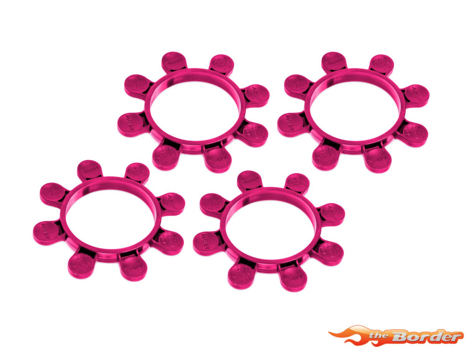 Hudy 1/8 Offroad Tire Mounting Band - Octopus Purple (4) 105253