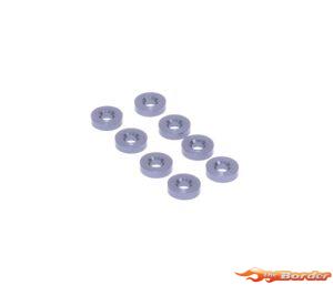 Schumacher Alloy Grey Wishbone Spacer 2.0mm (10) - Mi10 U9518