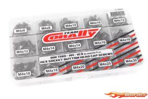 Corally M4 Screw Set - Black Hex Button Head (15 Sizes, 265pcs) C-38501